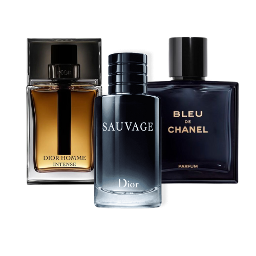 Special Offer 3 Perfumes - Sauvage Dior, Bleu de Chanel, and Dior Homme Intense 100ml